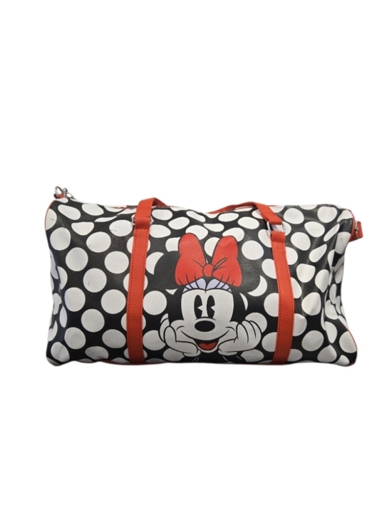 Minnie Mouse Handbags - Minnie Mouse Black & White Polka Dot Travel Duffle with Red Accents
